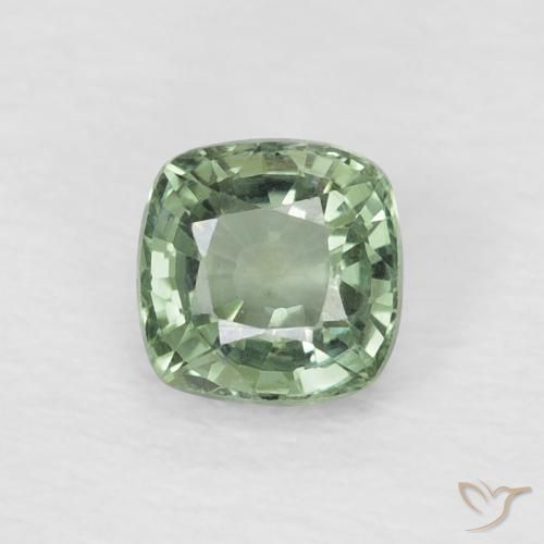 0.61ct Naturale Menta chiara Zaffiro, Cuscino, VVS