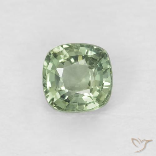 0.46ct Naturale Verde chiaro Zaffiro, Cuscino, VVS