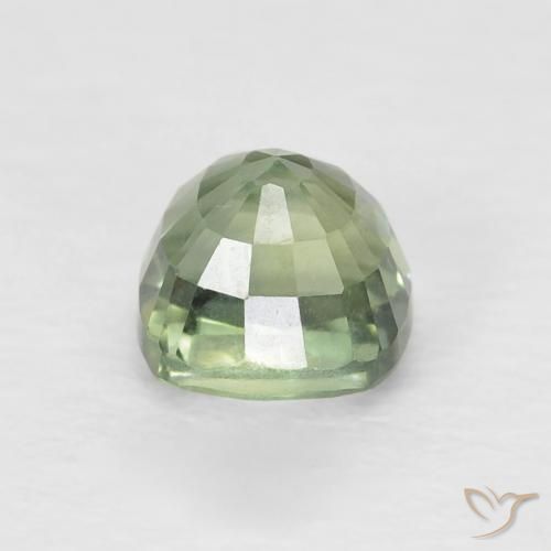 Zaffiro Verde Salvia Chiaro naturale da 0.88 ct, Cuscino, VVS-VS