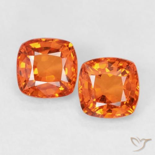 1.13ctw Naturale Arancia Fuoco Zaffiro, Cuscino, VVS-VS