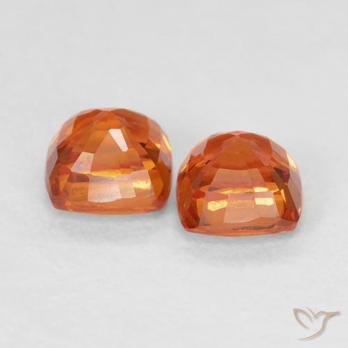 Gemme di Zaffiro Arancia Fuoco naturale da 1.06 ct, Cuscino, VS