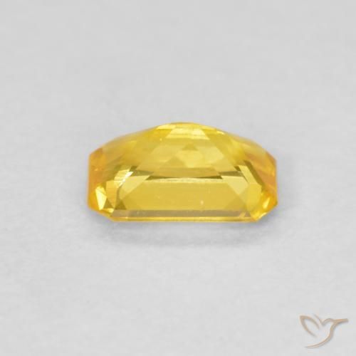 Zaffiro Arancio dorato naturale da 0.38 ct, Ottagonale / Taglio smeraldo, VS