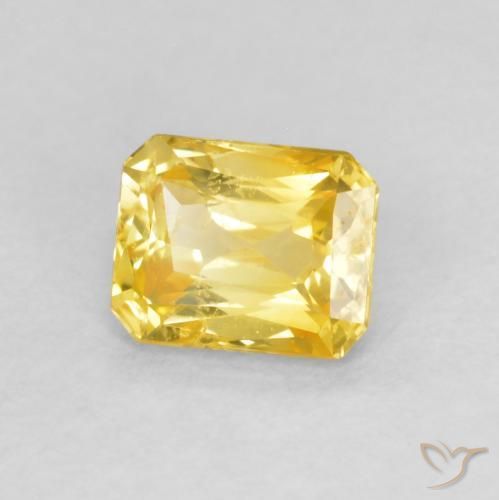 Zaffiro Giallo medio naturale da 0.56 ct, Ottagonale / Taglio smeraldo, VS