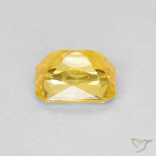 Zaffiro Giallo medio naturale da 0.56 ct, Ottagonale / Taglio smeraldo, VS