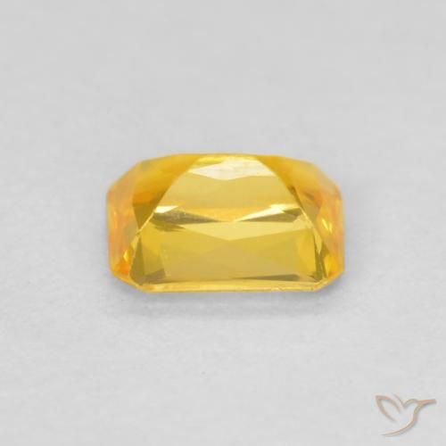 Zaffiro Dorato medio naturale da 0.50 ct, Ottagonale / Taglio smeraldo, VVS-VS