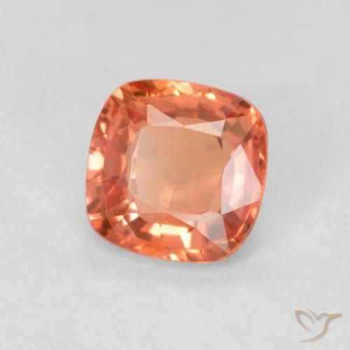 Zaffiro Rosso arancione naturale da 0.50 ct, Cuscino, VVS