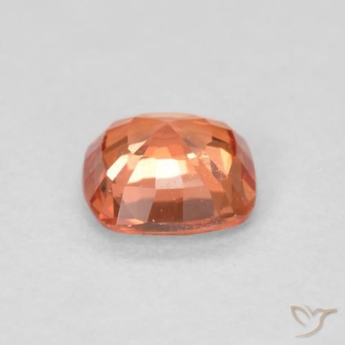Zaffiro Rosso arancione naturale da 0.50 ct, Cuscino, VVS