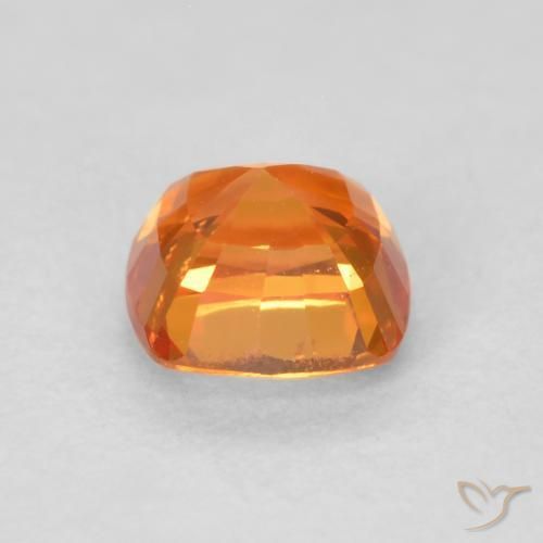 Zaffiro Arancione brillante naturale da 0.69 ct, Cuscino, VVS-VS