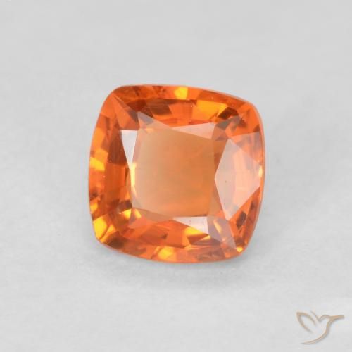 Zaffiro Arancione brillante naturale da 0.51 ct, Cuscino, VVS