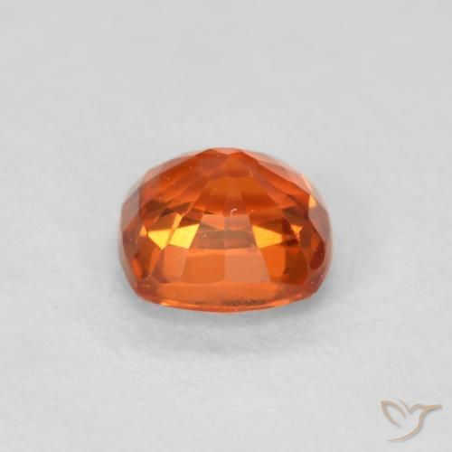 Zaffiro Arancia Fuoco naturale da 0.51 ct, Cuscino, VVS