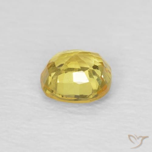 Zaffiro Giallo miele chiaro naturale da 0.40 ct, Cuscino, VS