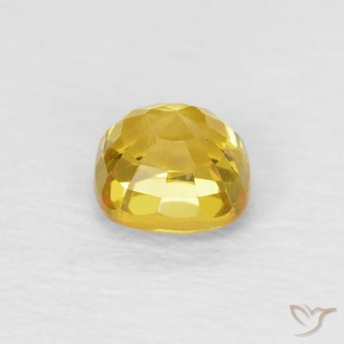 Zaffiro Medium Light-Yellow naturale da 0.53 ct, Cuscino, VS
