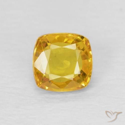 0.60ct Naturale Dorato Zaffiro, Cuscino, VS