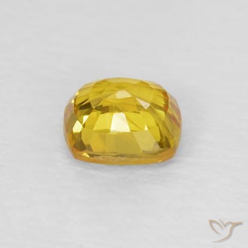 Zaffiro Dorato naturale da 0.60 ct, Cuscino, VS