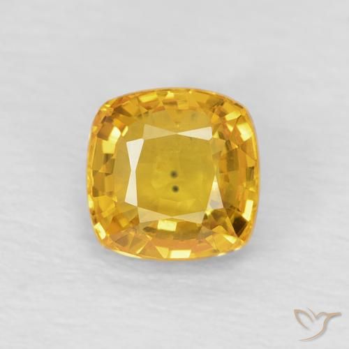 0.62ct Naturale Dorato Zaffiro, Cuscino, VS