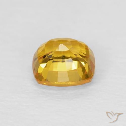 Zaffiro Dorato naturale da 0.62 ct, Cuscino, VS