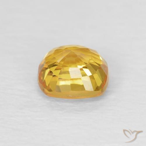 Zaffiro Dorato naturale da 0.61 ct, Cuscino, VVS