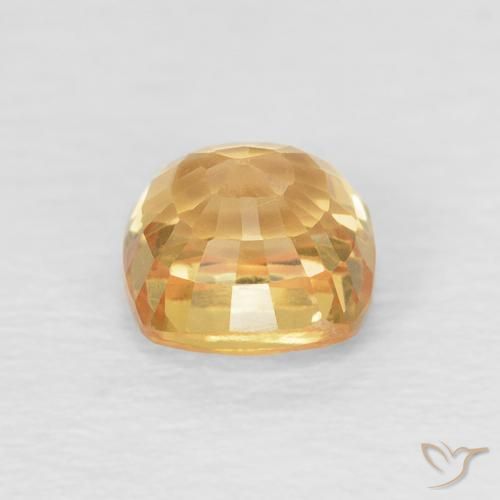 Zaffiro Dorato naturale da 0.75 ct, Cuscino, VVS