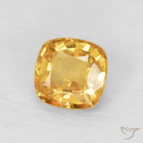 Zaffiro Arancio Dorato Profondo naturale da 0.63 ct, Cuscino, VVS