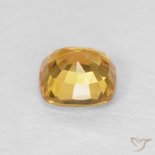 Zaffiro Arancio Dorato Profondo naturale da 0.63 ct, Cuscino, VVS
