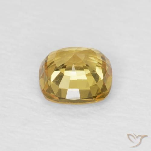 Zaffiro Dorato naturale da 0.53 ct, Cuscino, VVS