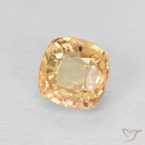 Zaffiro Dorato naturale da 0.74 ct, Cuscino, VVS