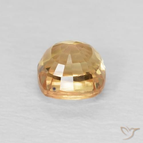 Zaffiro Dorato naturale da 0.74 ct, Cuscino, VVS
