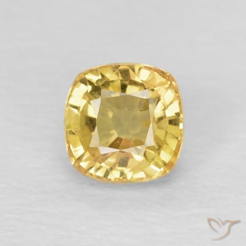 0.67ct Naturale Oro chiaro Zaffiro, Cuscino, VVS