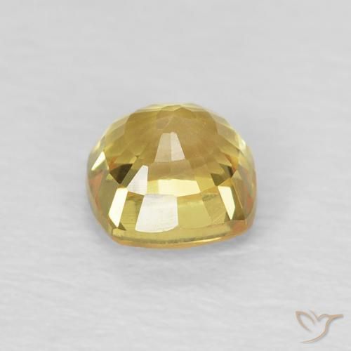 Zaffiro Oro chiaro naturale da 0.67 ct, Cuscino, VVS