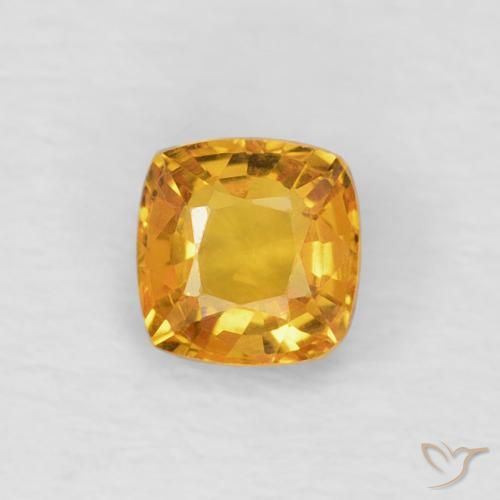 0.48ct Naturale Arancio-Oro Zaffiro, Cuscino, VVS