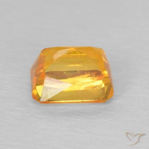 Zaffiro Arancio Medio naturale da 0.74 ct, Ottagonale / Taglio smeraldo, VS