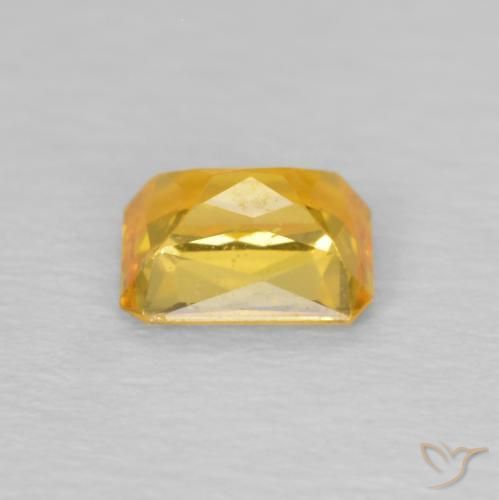 Zaffiro Dorato naturale da 0.47 ct, Ottagonale / Taglio smeraldo, VS