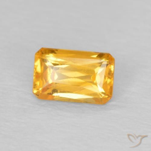 Zaffiro Dorato scuro naturale da 0.40 ct, Ottagonale / Taglio smeraldo, VS