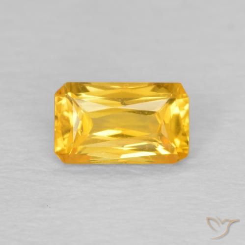 Zaffiro Dorato naturale da 0.36 ct, Ottagonale / Taglio smeraldo, VVS-VS