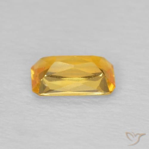 Zaffiro Dorato naturale da 0.36 ct, Ottagonale / Taglio smeraldo, VVS-VS
