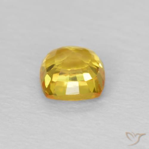 Zaffiro Giallo miele naturale da 0.49 ct, Cuscino, VS