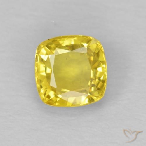 0.62ct Naturale Oro giallastro Zaffiro, Cuscino, VS