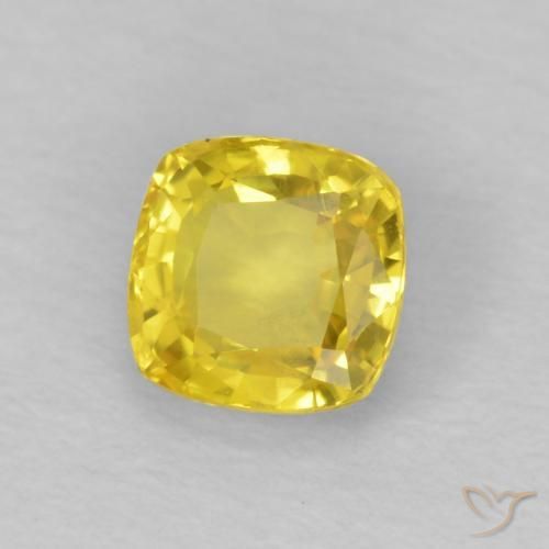 Zaffiro Oro giallastro naturale da 0.62 ct, Cuscino, VS