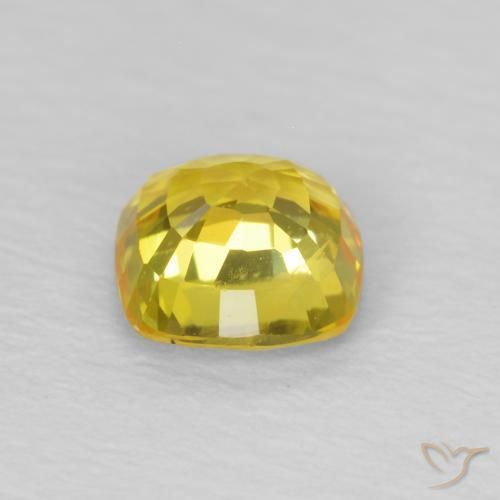 Zaffiro Oro giallastro naturale da 0.62 ct, Cuscino, VS