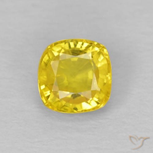 0.56ct Naturale Giallo miele chiaro Zaffiro, Cuscino, VS