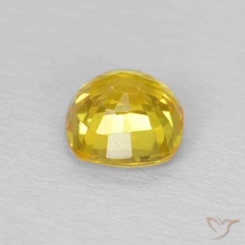 Zaffiro Giallo miele chiaro naturale da 0.56 ct, Cuscino, VS