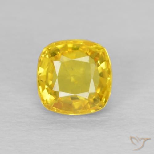 0.57ct Naturale Oro giallastro Zaffiro, Cuscino, VS