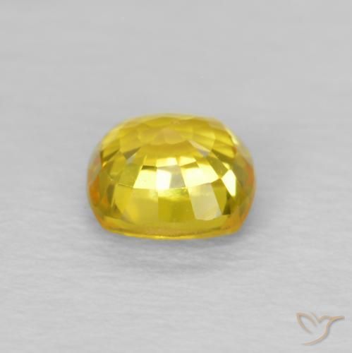 Zaffiro Oro giallastro naturale da 0.57 ct, Cuscino, VS