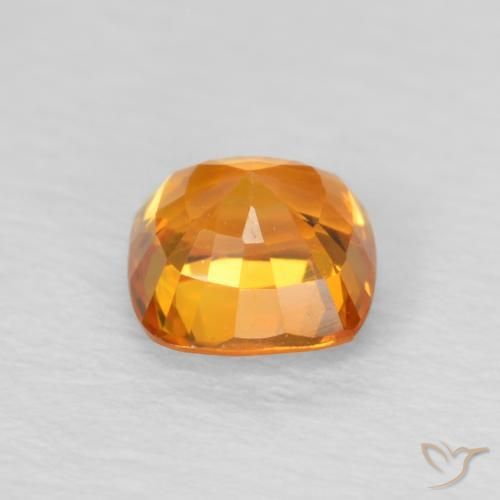 Zaffiro Arancione brillante naturale da 0.64 ct, Cuscino, VS