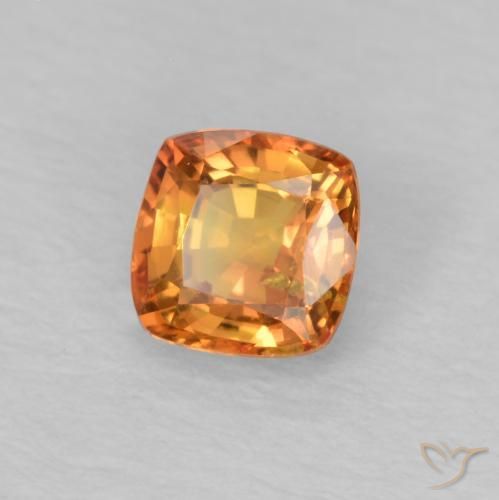 Zaffiro Marrone arancio naturale da 0.49 ct, Cuscino, VS