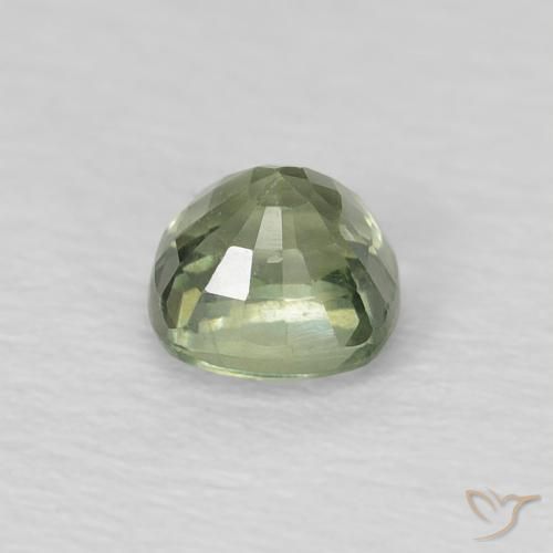 Zaffiro Verde Salvia Chiaro naturale da 0.56 ct, Cuscino, VS