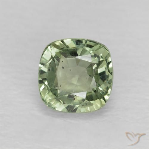 Zaffiro Verde medio naturale da 0.75 ct, Cuscino, VS