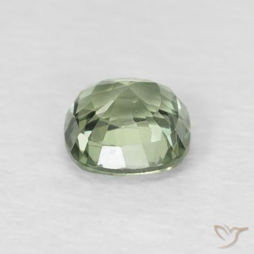 Zaffiro Verde foresta chiaro naturale da 0.60 ct, Cuscino, VS