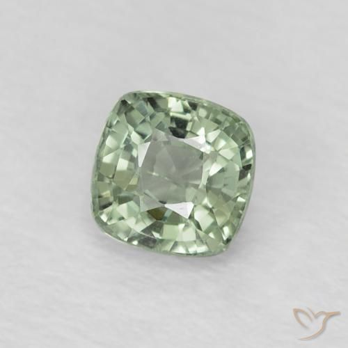 Zaffiro Verde foresta naturale da 0.54 ct, Cuscino, VS