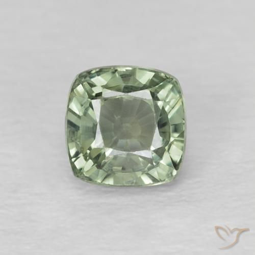0.73ct Naturale Medium Light-Green Zaffiro, Cuscino, VS